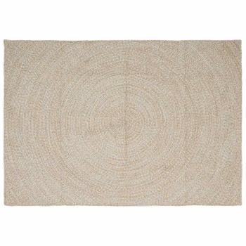 ARDEBO.de - Teppich Natürlich und Weiß 200 x 290 cm Jute