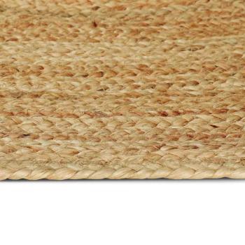 Teppich Natürlich und Schwarz 300 x 300 cm Jute