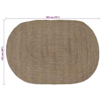 Bereichsteppiche Grau 122 x 183 cm Jute