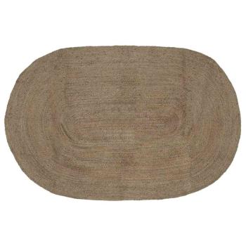 ARDEBO.de - Teppich Natürlich und Schwarz 300 x 300 cm Jute