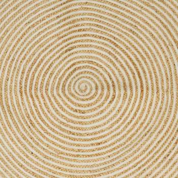 Bereichsteppich Weiß 160 x 230 cm Jute
