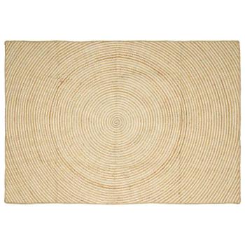 ARDEBO.de - Teppich Natürlich und Weiß 200 x 290 cm Jute