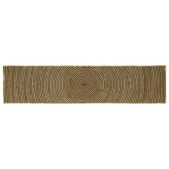 ARDEBO.de - Teppich Natürlich und Schwarz 60 x 300 cm Jute
