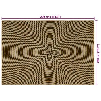Bereichsteppiche Schwarz 200 x 290 cm Jute
