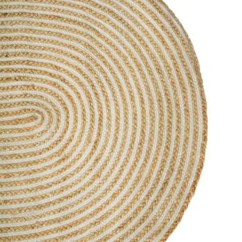 Teppich Natürlich und Weiß 122 x 183 cm Jute