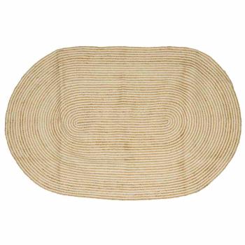 ARDEBO.de - Teppich Natürlich und Weiß 152 x 245 cm Jute