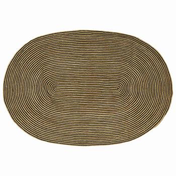 ARDEBO.de - Bereichsteppich Natürlich und Schwarz 152 x 245 cm Jute