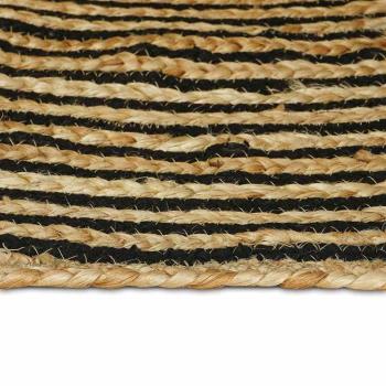 Bereichsteppich Natürlich und Schwarz 152 x 245 cm Jute