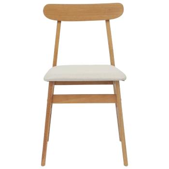 Esszimmerstuhl 2 pcs Natürlich und hell Massives Gummiholz