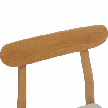 Esszimmerstuhl 2 pcs Natürlich und hell Massives Gummiholz