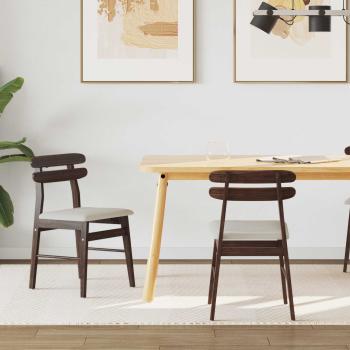 ARDEBO.de - Esszimmerstuhl 2 pcs Hellbraun und hell Massives Gummiholz