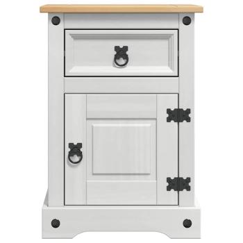 Nachttisch Weiß 45 x 35 x 64 cm Massives Kiefernholz