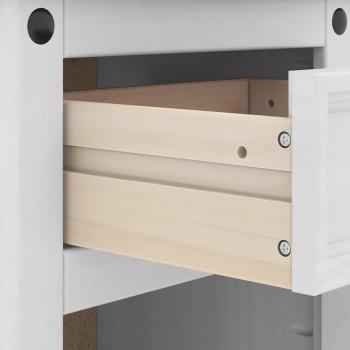 Nachttisch Weiß 45 x 35 x 64 cm Massives Kiefernholz