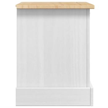 Nachttisch Weiß 53 x 39 x 47 cm Massives Kiefernholz