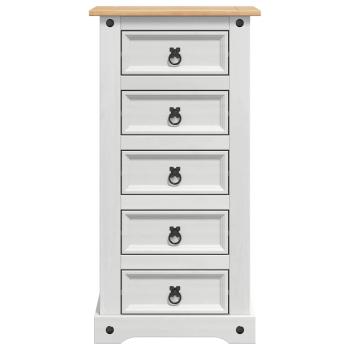 Nachttisch Weiß 53 x 39 x 103 cm Massives Kiefernholz