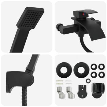 Duschkopf Set Schwarz G 1 / 2 Zoll