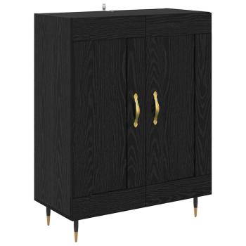 Sideboard Schwarz Eichen-Optik 69,5 x 34 x 90 cm Holzwerkstoff