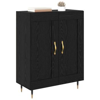 Sideboard Schwarz Eichen-Optik 69,5 x 34 x 90 cm Holzwerkstoff