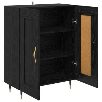 Sideboard Schwarz Eichen-Optik 69,5 x 34 x 90 cm Holzwerkstoff
