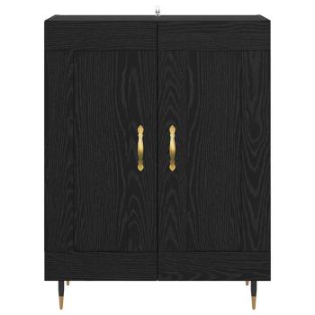 Sideboard Schwarz Eichen-Optik 69,5 x 34 x 90 cm Holzwerkstoff