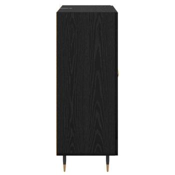 Sideboard Schwarz Eichen-Optik 69,5 x 34 x 90 cm Holzwerkstoff