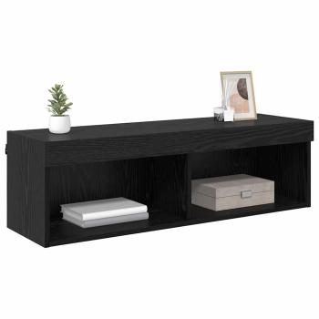TV-Wandschrank Panama Schwarz Eichen-Optik 100 x 30 x 30 cm