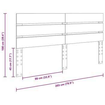 Kopfteil mit Kopfteil Weiß 200 cm Holzwerkstoff