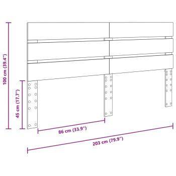 Kopfteil mit Kopfteil Beton Grau 200 cm Holzwerkstoff