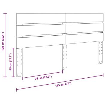 Kopfteil mit Kopfteil Sonoma-Eiche 180 cm Holzwerkstoff