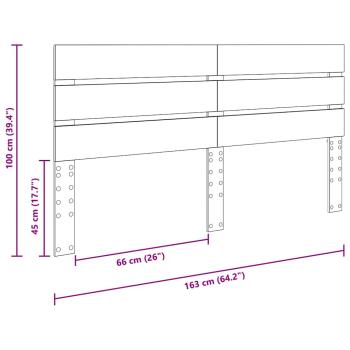 Kopfteil mit Kopfteil Weiß 160 cm Holzwerkstoff