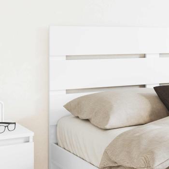 ARDEBO.de - Kopfteil mit Kopfteil Weiß 150 cm Holzwerkstoff