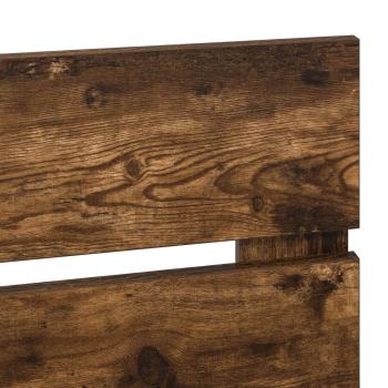 Kopfteil mit Kopfteil Geräucherte Eiche 140 cm Holzwerkstoff