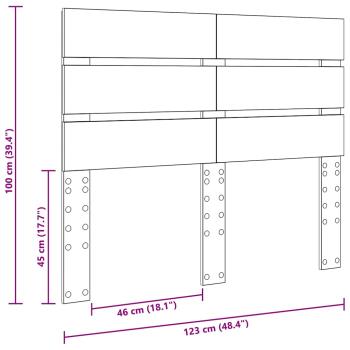 Kopfteil mit Kopfteil Sonoma-Eiche 120 cm Holzwerkstoff