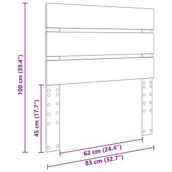 Kopfteil mit Kopfteil Beton Grau 80 cm Holzwerkstoff