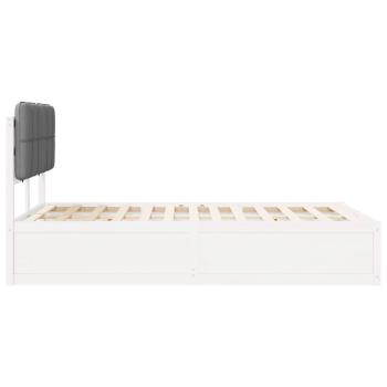 Bettgestell mit gepolstertem Kopfteil Hellgrau 120 x 190 cm