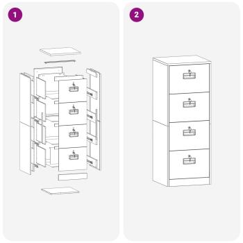 Aufbewahrungsschrank 2 pcs Olive Grün 80 x 40 x 200 cm