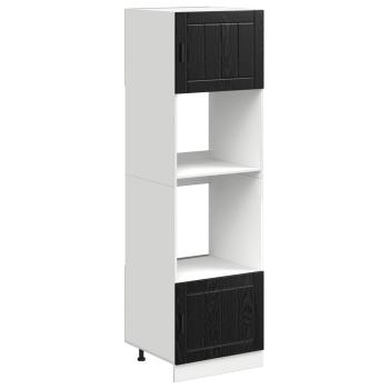 Küchenschrank Schwarz Eichen-Optik 60 x 57 x 207 cm