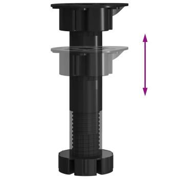 Küchenschrank Schwarz Eichen-Optik 60 x 57 x 207 cm