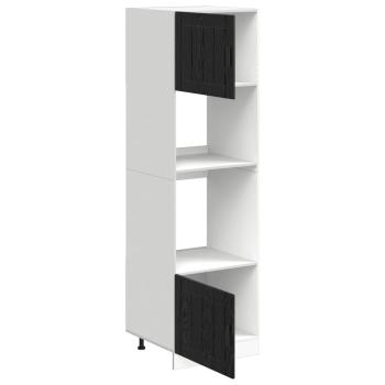 Küchenschrank Schwarz Eichen-Optik 60 x 57 x 207 cm