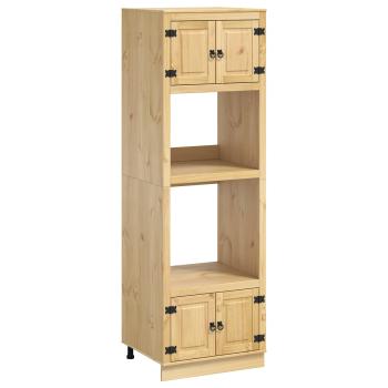 ARDEBO.de - Schrank mit Regal Honig 60 x 32 x 40 cm Massives Kiefernholz