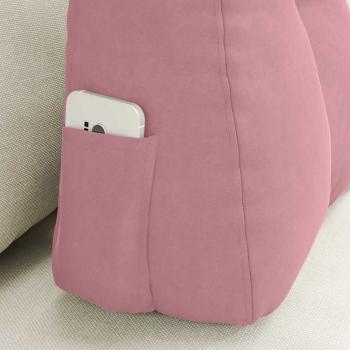 Rückenkissen Rosa 60 x 24 x 50 cm Samt