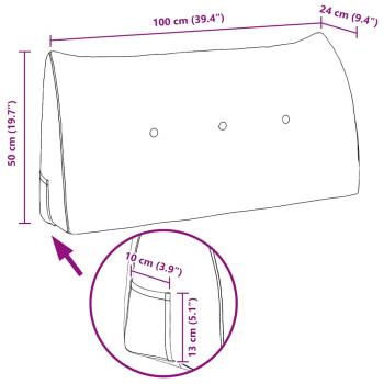 Rücken Kissen Jeans blau 100 x 24 x 50 cm Stoff