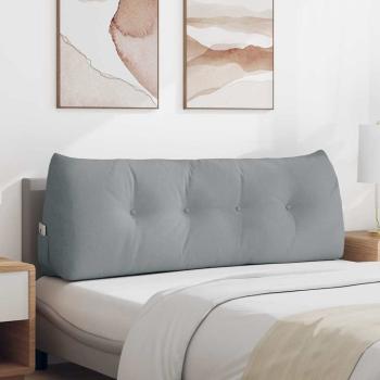 ARDEBO.de - Rücken Kissen Hellgrau 140 x 24 x 50 cm Stoff