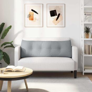 Rücken Kissen Hellgrau 140 x 24 x 50 cm Stoff