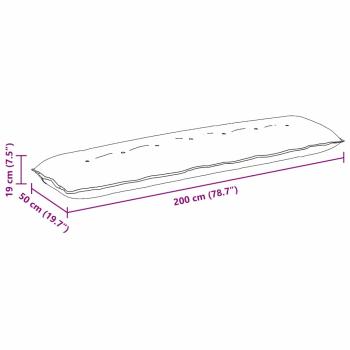 ARDEBO.de - Rückenkissen Creme 200 x 50 cm Mikrofaserstoff