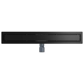 2 in 1 Duschabfluss Schwarz 70 cm Edelstahl 304