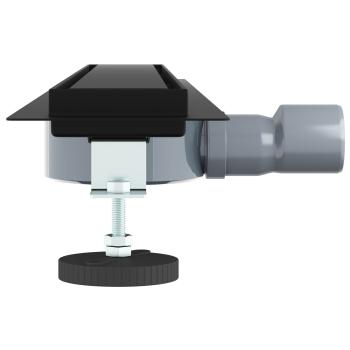 Duschablauf 2-in-1 mit 360° Siphon Schwarz 70 cm Edelstahl 304