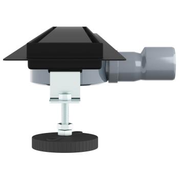Duschablauf 2-in-1 mit 360° Siphon Schwarz 90 cm Edelstahl 304