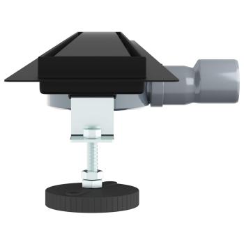 Duschablauf 2-in-1 mit 360° Siphon Schwarz 100 cm Edelstahl 304