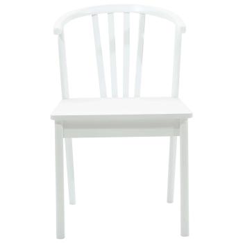 Esszimmerstuhl 2 pcs Weiß Solides Gummiholz